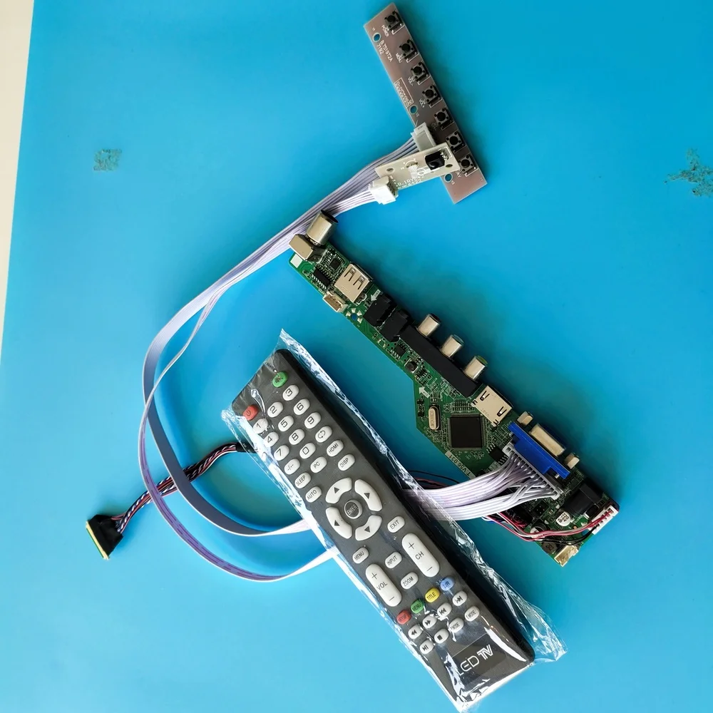 ТВ аудио USB VGA ЖК-дисплей светодиодный контроллер драйвер платы комплект дисплей