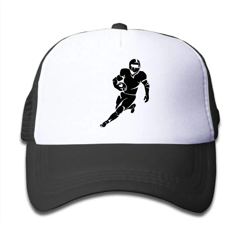 Сетчатые бейсболки Snapback Hat Play Rugby football Boy-Girl, черный, один размер