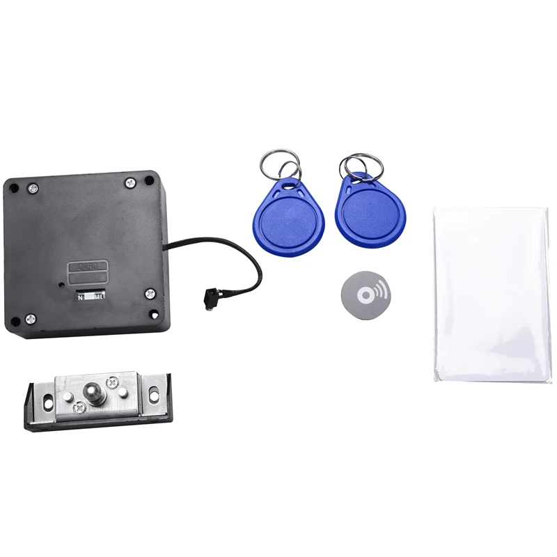 Smart Electronic RFID Cabinet Lock No Hole Easy Installation Furniture Locker Wardrobe Shoe Drawer Door with Two Ca | Обустройство