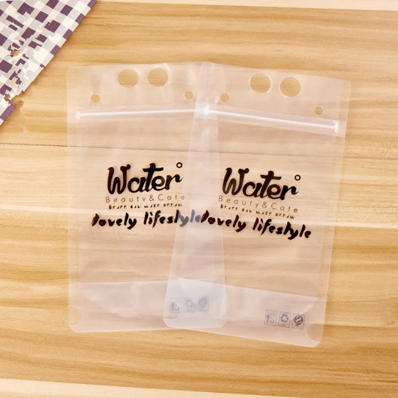 50pcs Water pattern zip lock stand up plastic bags juice drink beer milk tea packages 500ml large transparent seal sealing pouch6_