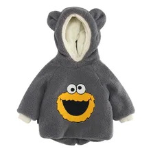 Детская одежда из хлопка; Зима г.; вельветовое хлопковое плотное пальто на молнии с вышивкой для малышей