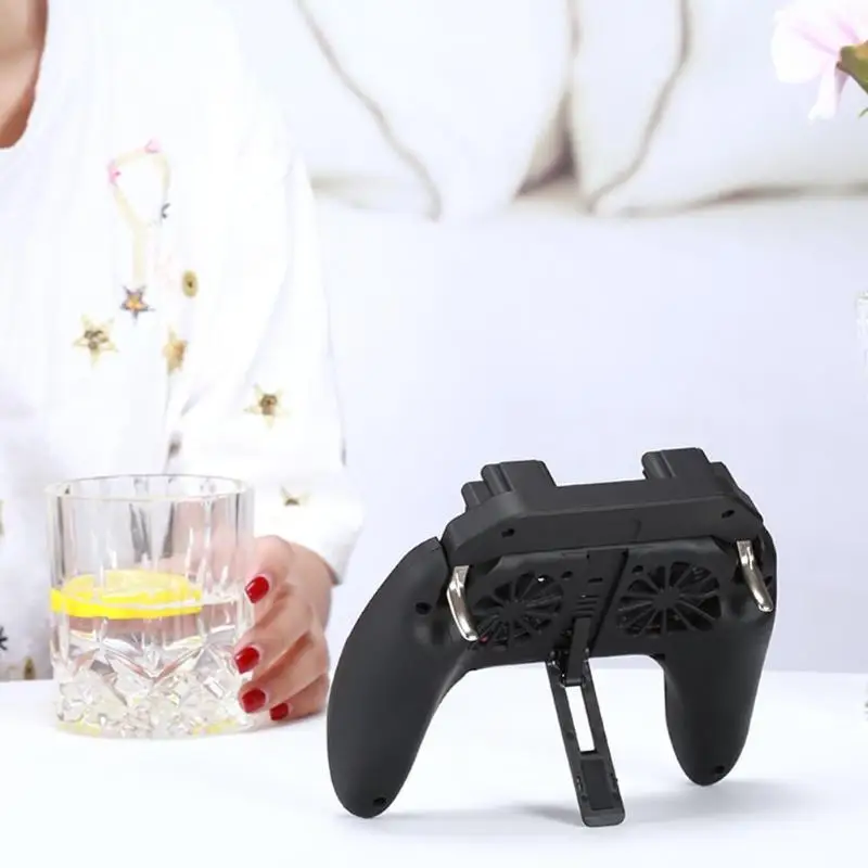  H10 Game Controller Gamepad Joystick ABS Heat Dissipation By Double Fans for PUBG Phone Game with 5