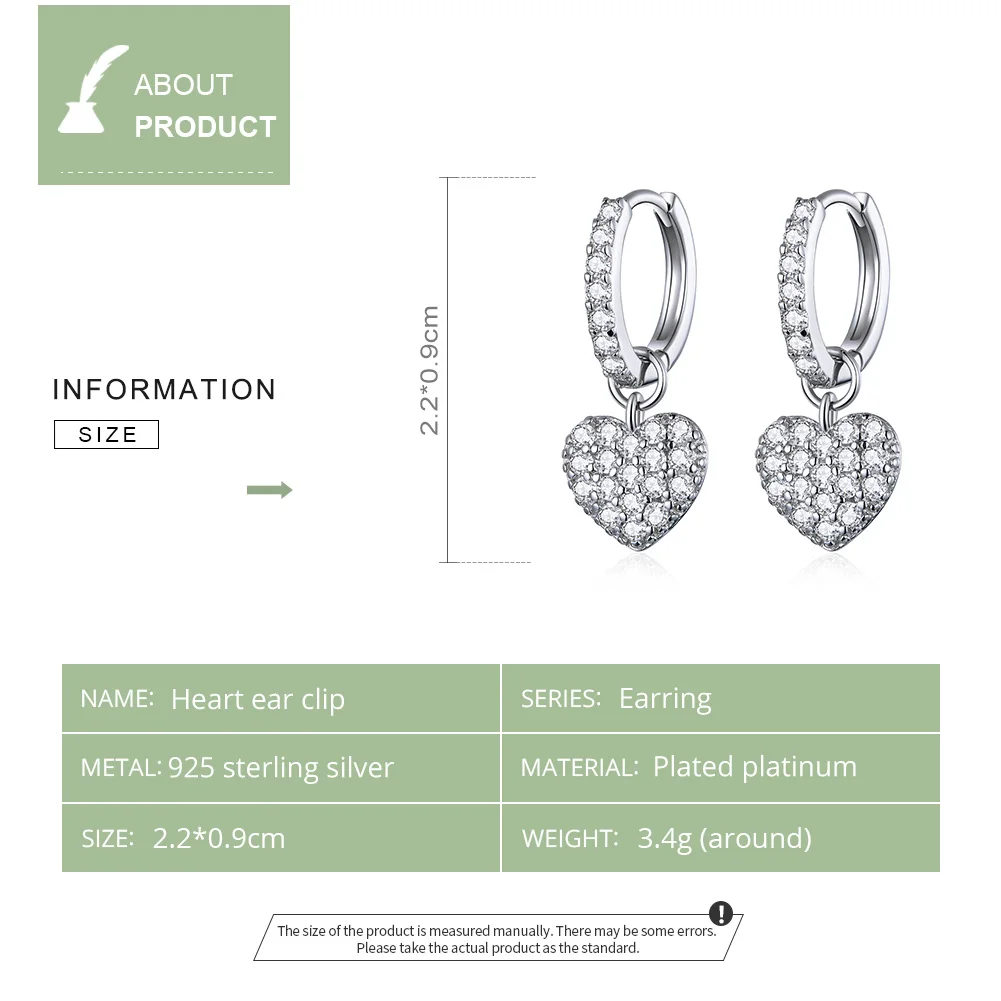 Kopen Wostu Echt 925 Sterling Zilver Unieke Heart Drop Oorbellen Voor Vrouwen Brilliant Zirconia Bungelt Oorbellen Minnaar Sieraden CQE821