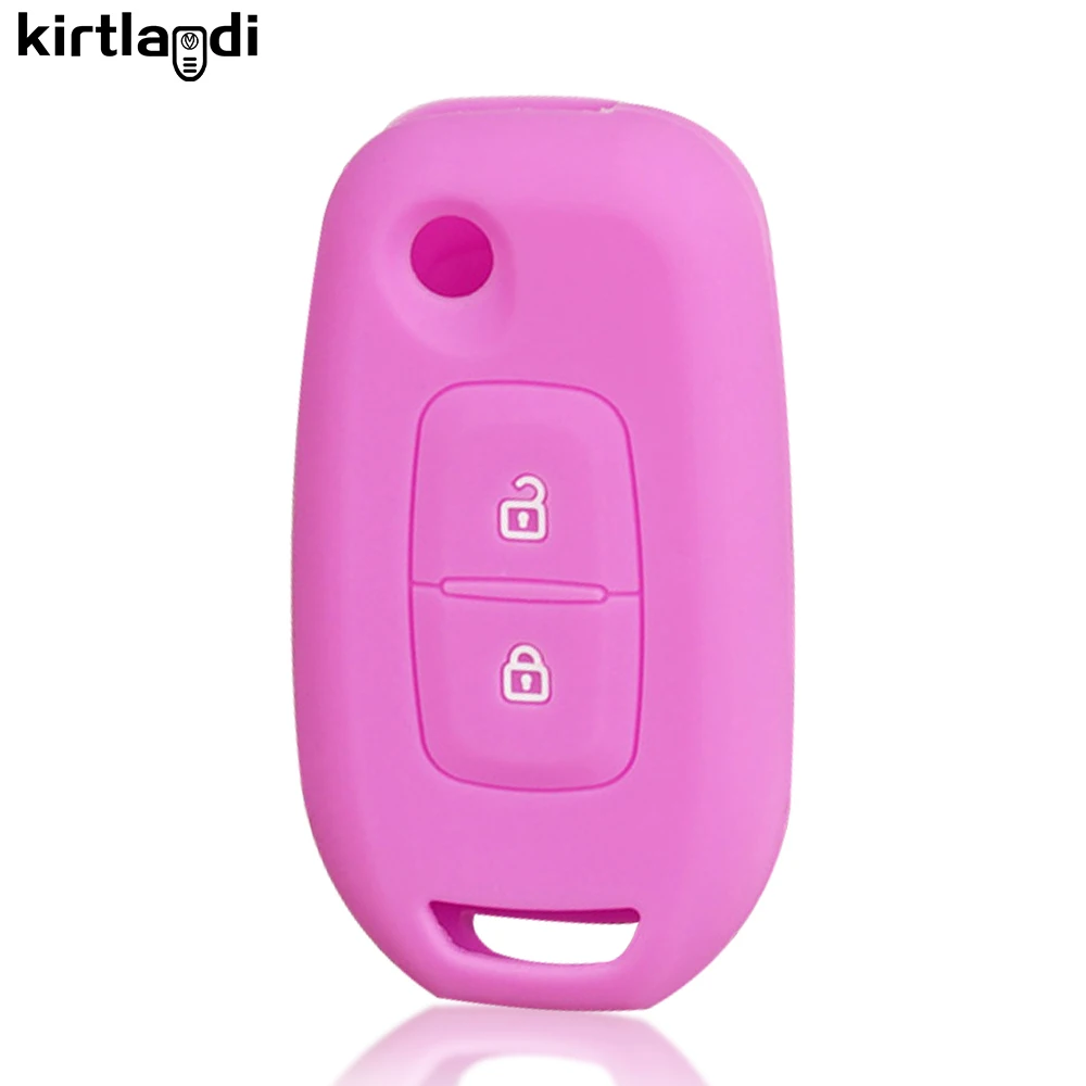 Silicone Key Holder Keychain Renault Logan 2 Stepway Sandero Duster Car Key Cover Case Protection Shell