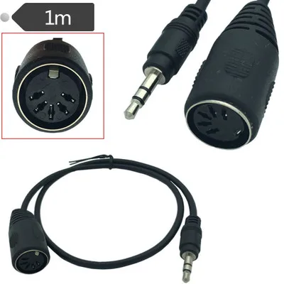 5 Pin DIN Женский 3,5 мм Мужской смартфон наушники AUX переходник со стерео разъемом входной кабель