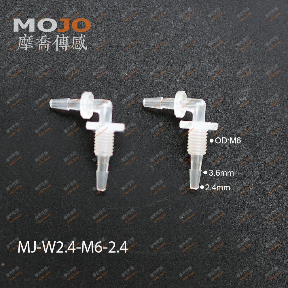 MJ-W2.4-M6-2.4(100 шт./лот) PP локоть патрубок с внешней резьбой разъем