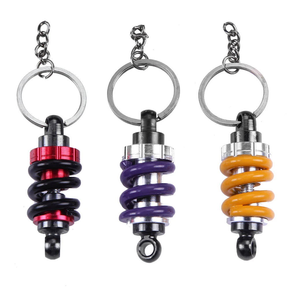Universal Shock Absorber Shape Motorbike Keychain Cool Motorcycle Key
