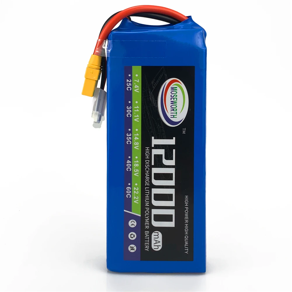 RC летательный аппарат LiPo батарея 14 8 V 12000mAh 25C 4S батареи для радиоуправляемый