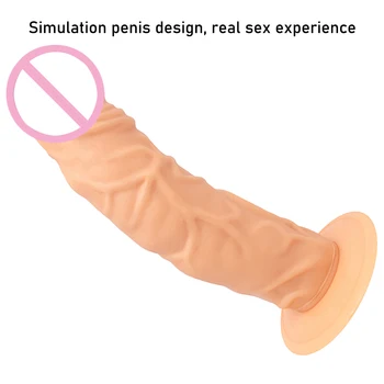 Realistic Dildos Soft Skin Feeling Huge Penis Erotic Thick Phallus Big Dick Anal Dildo Adult Sex Toys for Women Masturbation 4