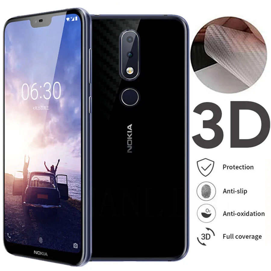 5шт./лот 3D защитная пленка из углеродного волокна для Nokia 3 1 6 5 Plus 2 7 plus задняя