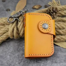 Новое поступление, натуральная кожа, брелок для ключей, мужской держатель для ключей, чехол-органайзер, коровья кожа, Сплит, сумка для ключей, бумажник ключница, чехол для ключей