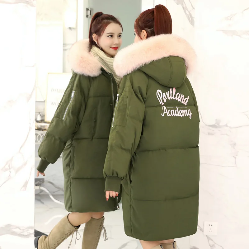 

Cotton-padded Clothes/Cotton Coat Solid Color 2018 Winter Long Sleeve Thick Short dou peng xing with Fur Collar Comfortable Warm