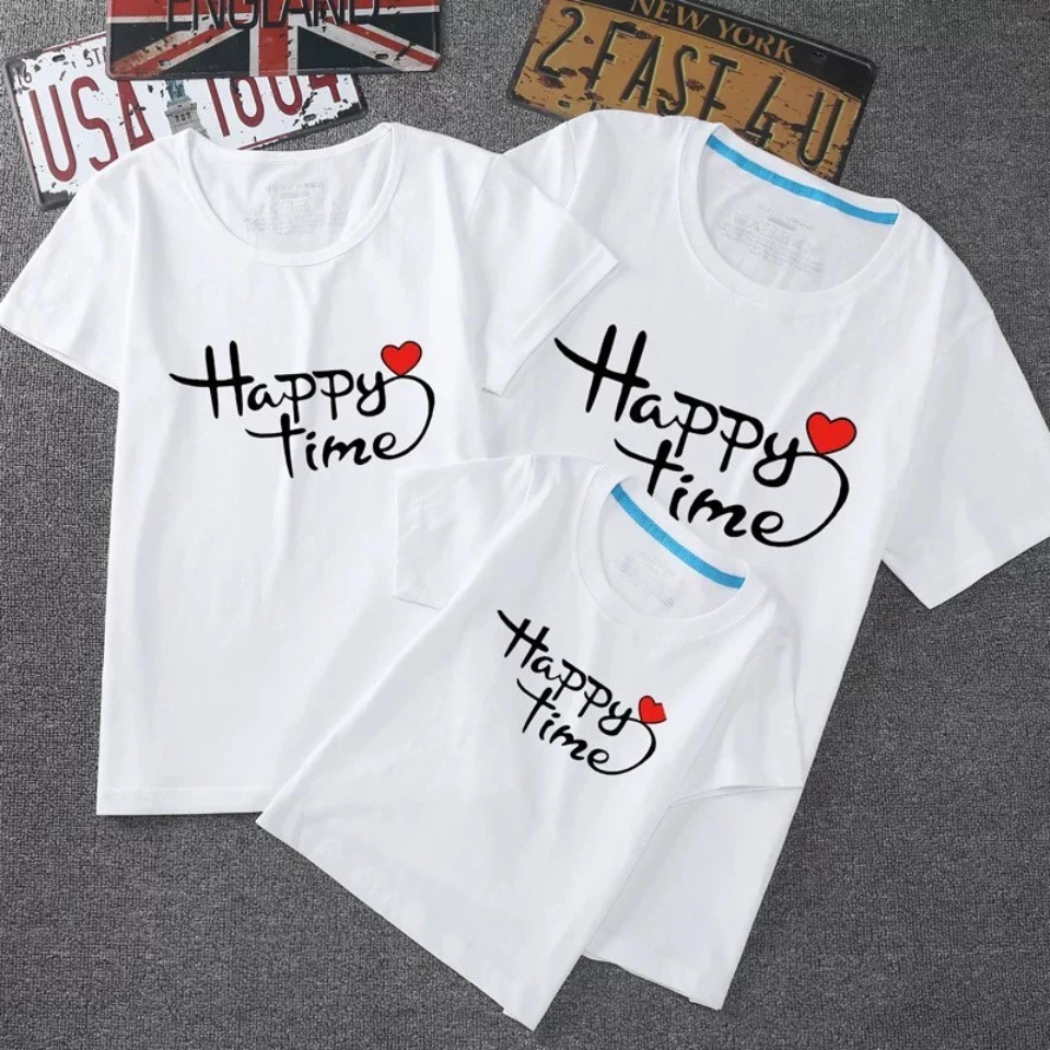 

1Piece Birthday Shirt For Family O-neck Collar T-shirt Baby Boys Girls Parents Family Matching Clothes Mommy Daddy Me Outfits