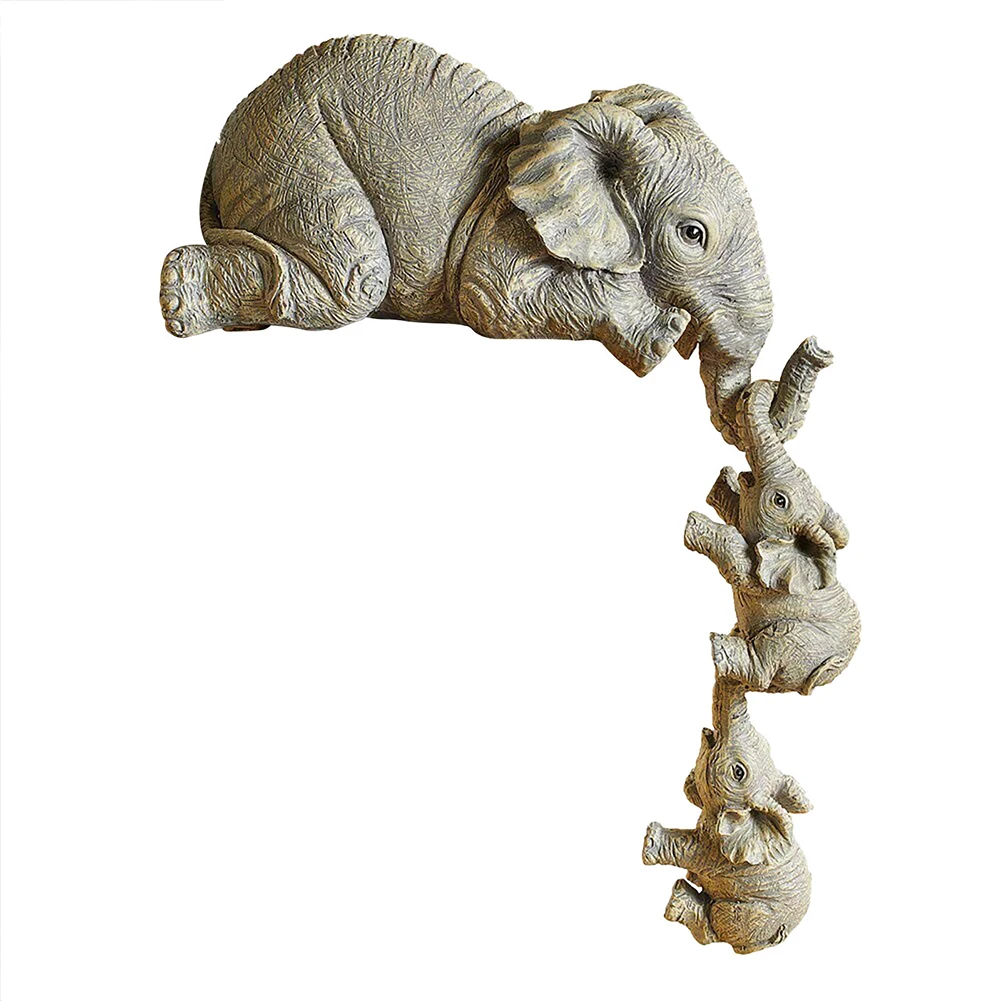 Chaise Installer Sur Un éléphant En Asie Figurines d'éléphants suspendues mère 2 bébés, 3 pièces, ornements  artisanaux de décoration de maison en résine, suspendues au bord d'une  étagère | AliExpress