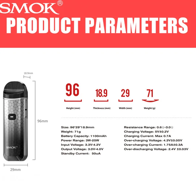 Tanio Vape SMOK Nord Pro System Pod zestaw 25W Sigaretta bateria z… sklep