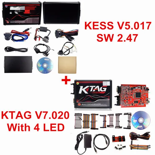 Полный комплект KTAG V7.020 K TAG 7 020 EU Красный Онлайн V2.53 KESS V5.017 FGTECH 0475 Galletto 4 V54 Master ECU