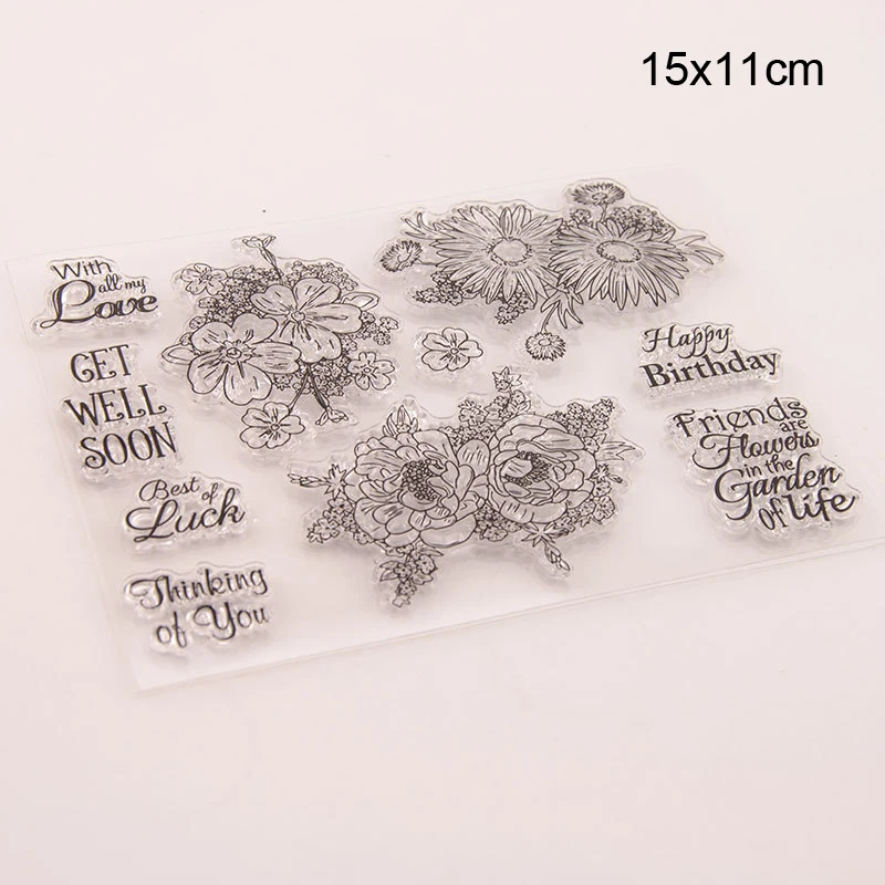 Friends Flower Clear Stamps 04