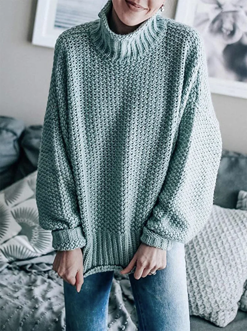 Qooth бежевый элегантный свитер пуловеры женские Осень Зима теплые свободные пуловеры вязанные повседневные однотонные женские джемперы qh79