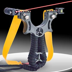 Upgrade Hunting Slingshot Screw Spring  Fast Press Resin Catapult with Red Laser and Rubber Band for Novice Outdoor Shooting New