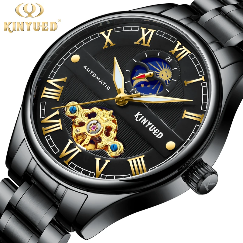 

Luminous Star Waterproof Automatic Mechanical Selling Men's Watch, Watches Watch Men Mechanical Push Button Hidden Clasp