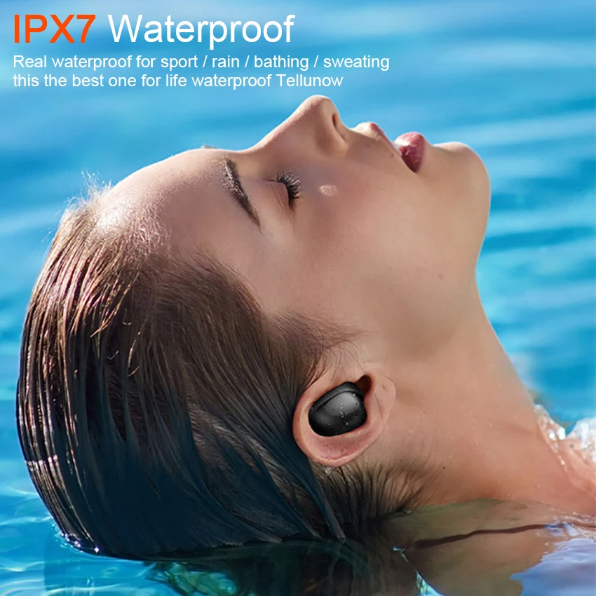TWS Bluetooth 5 0 наушники IP7 беспроводные 6D стерео HiFi игровая гарнитура с микрофоном 2200
