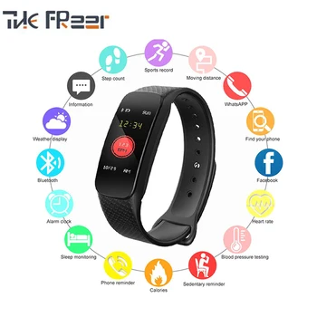 

Bluetooth Smart Bracelet Color Screen sport Smartband Heart Rate Monitor Blood Pressure Measurement Fitness Tracker Wristband