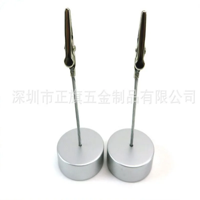 Hot Sales-Silver Cylindrical Resin Notes Folder European Style Decoration Alligator Clip Currently Available Supply