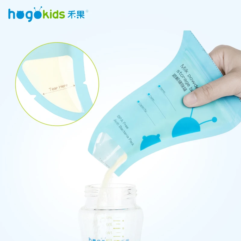 Hogokids 30 шт детские пакеты для хранения продуктов, Предварительно стерилизованные пакеты для хранения грудного молока, без бисфенола, сумки для кормления, безопасные мешки для грудного молока