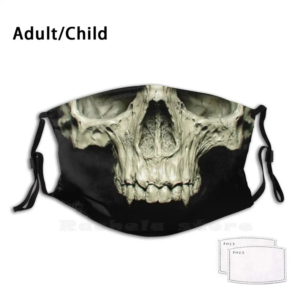 

Skull Print Washable Filter Anti Dust Mouth Mask Skull