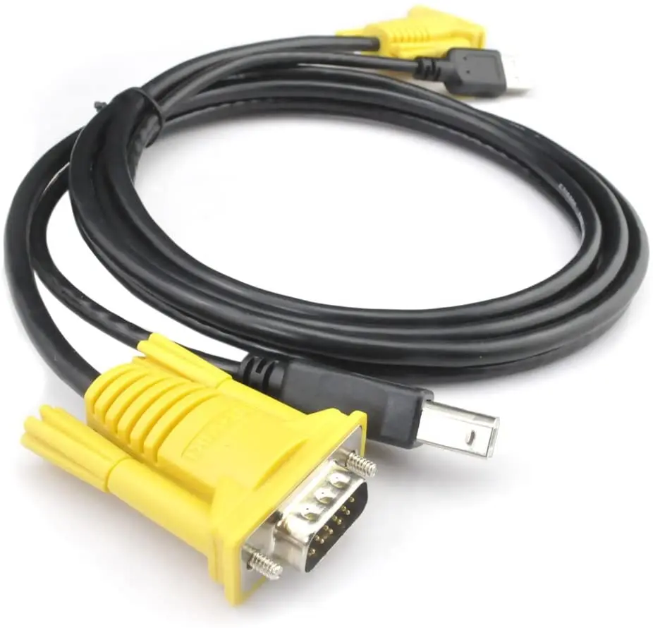 1 5 м USB KVM переключатель кабель USB2.0 15Pin VGA штекер A B шнур Кабели ПК компьютерный