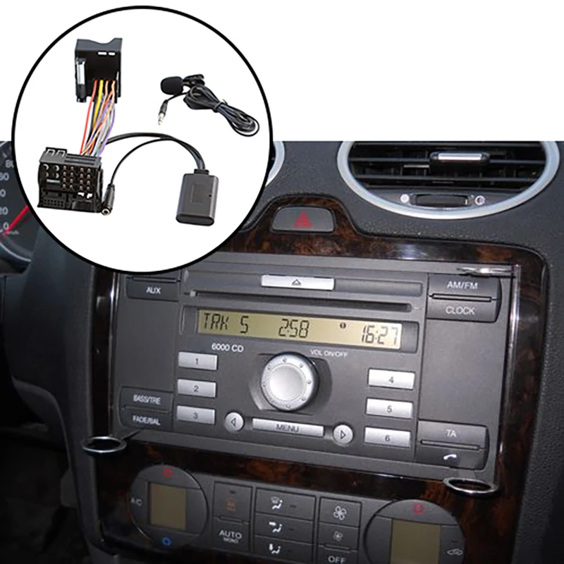 Автомобильный Bluetooth 5 0 Aux кабель для микрофона свободные руки адаптер вызова 6000 CD
