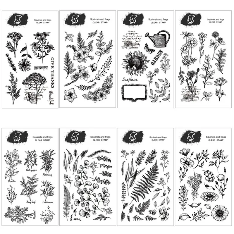 

Flower Stamps Transparent DIY Scrapbooking Silicone Seal Multifunction 1Pcs Photo Album Decorative Clear Stamp Stamp Crafts