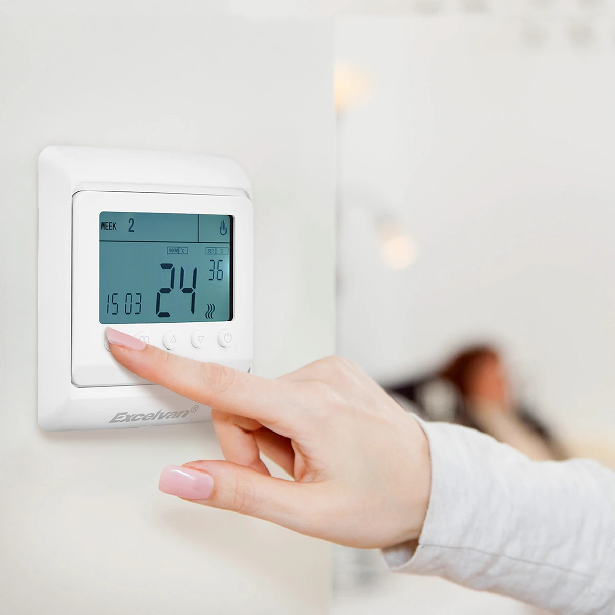 

Floureon Digital Temperature Controller Thermostat LCD Display Weekly Programmable Room Floor Heating Thermostat Home Controller
