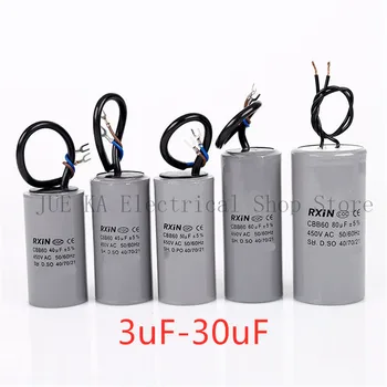 

CBB60 motor running capacitor series AC Water pump startup capacitor Motor Capacitor Start Capacitor 450V AC 2uF-100uf