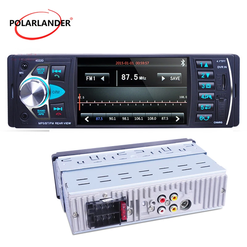 4.1''Audio Car Radio Mirror Link radio cassette player Bluetooth cal 4.0 FM TF USB SD 1 DIN MP5 Autoradio AUX/SD input rever