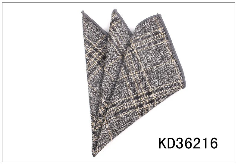 Suit Pocket Square For Men Plaid Cotton Hanky Mens Handkerchiefs Casual Suits Square Handkerchief Towels For Party Scarves - Color: KD36216