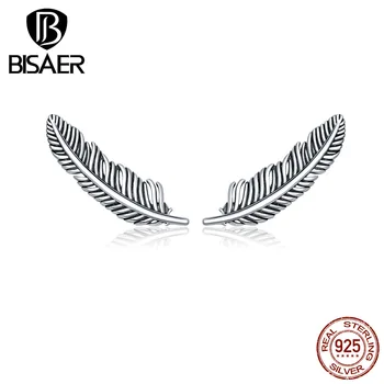 

Phoenix feather Earrings 925 Sterling Silver Retro Wings Feathers Girls Stud Earrings for Women Earrings Jewelry GXE865
