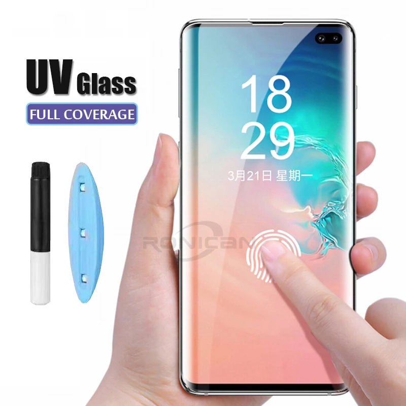 3D стекло для Samsung galaxy S10 8 9 plus защита экрана samsung note 10 PLUS закаленное жидкое полное