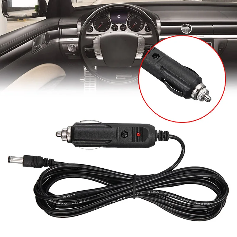 

3 Meter 12V DC Car Cigarette Lighter Line Interior Parts Replacement Extension Power Adapter Plug Cable Cord Socket