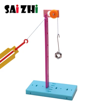 

Saizhi Homemade Pulley Dynamometer DIY Materials Home School Educational Kit Fixed & Moving Pulley Experiments Diy Toys Gifts