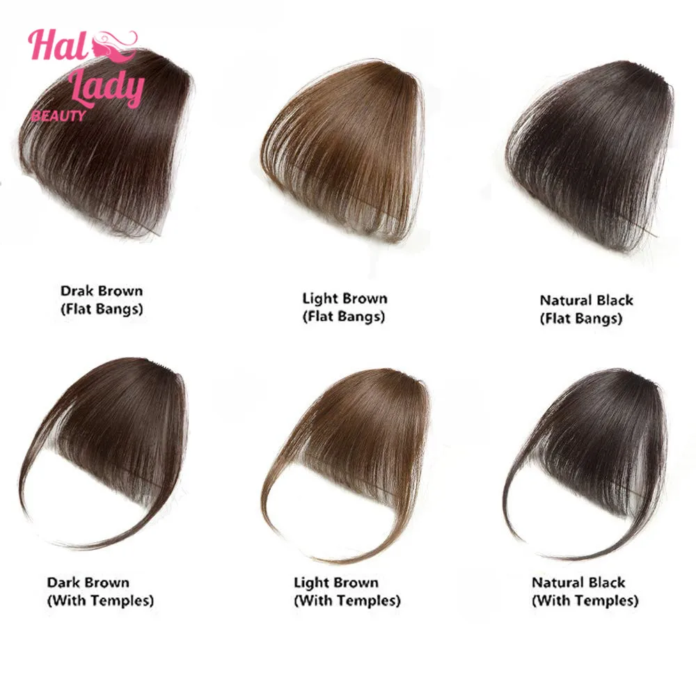 Halo Lady beauty натуральные человеческие волосы на заколках воздушная бахрома челка