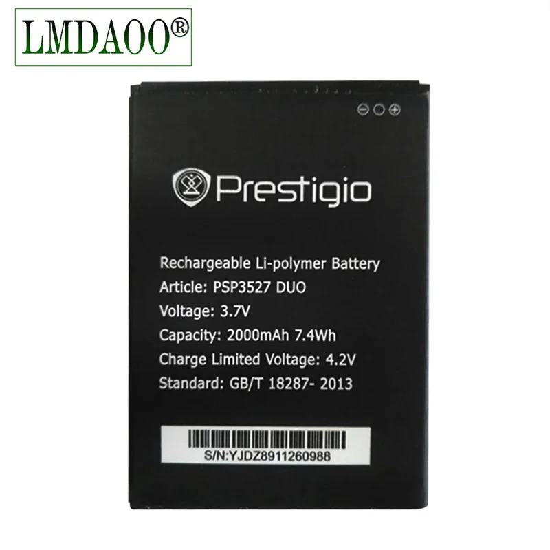 Аккумулятор для телефона Prestigio Wize N3 PSP 3507DUO 3507 3 7 В 2000 мАч 3527 3527DUO 5502 Muze A5 | Мобильные