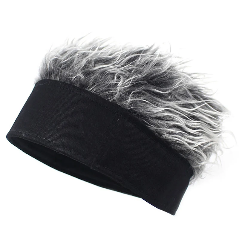 Men Women Beanie Wig Hat Fun Short Hair Caps Breathable Soft for Party Outdoor NIN668 rolled up skully hat