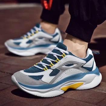 

New Trend Men Athletic Sneakers Mesh Breathable Running Sports Men Shoes Cheap Walking Sneakers Men Wearable Man Shoes Sneakers