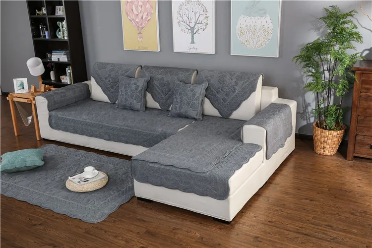 slipcovers диван Чехол для диван в гостиной покрывало L форма покрывало на кресло цветочный узор вышиваемая защита для мебели