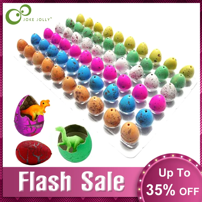 20pcs/lot Novelty Gag Toys Children Toys Cute Magic Hatching Growing Animal Dinosaur Eggs For Kids Educational Gifts