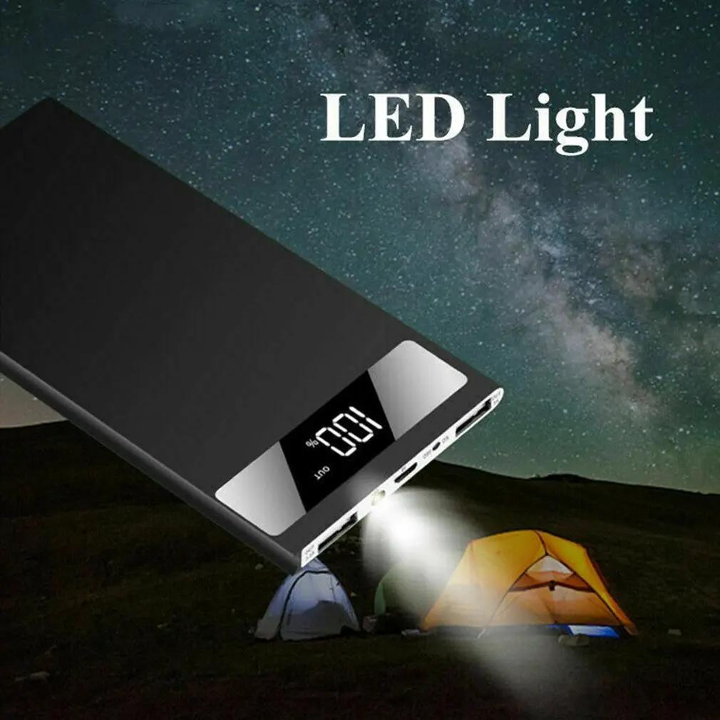 Portable External Battery Huge Capacity Power Bank 8000mAh Charger Huge Capacity Ultra-thin digital display