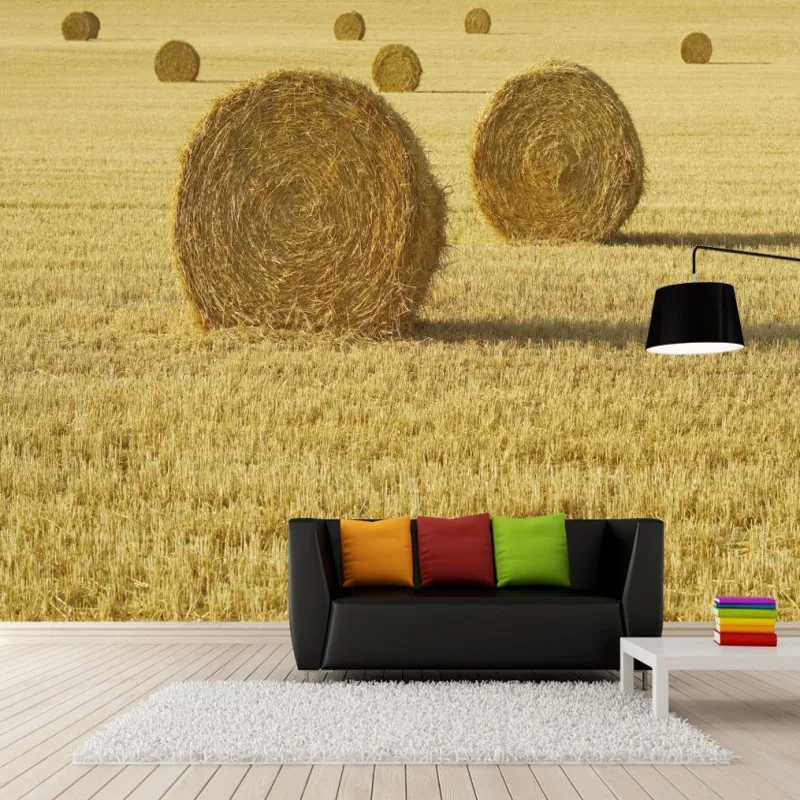 

Drop Shipping Modern Customized Wallpaper Nature Farm Wheat Photo Wall Mural Wall Papers Home Decor Papel De Parede 3d