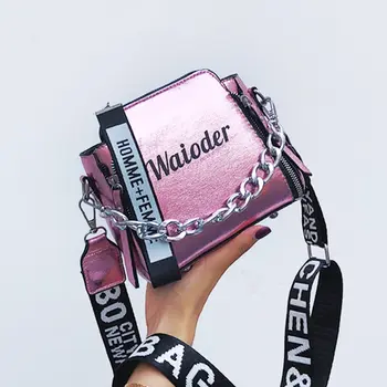 

Flash Sale Laser Women Letter Shoulder Bag Female Handbag Holiday PU Messenger Bags For Lady Exquisite Crossbody Bucket