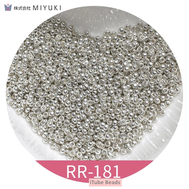 2mm Miyuki Round Beads 11/0 Metalic Gold Silver Bohochic Beaded Bling Beaded Jewelry 10g/Pipe About 1100pieces Garments Sewing RR181 Silver